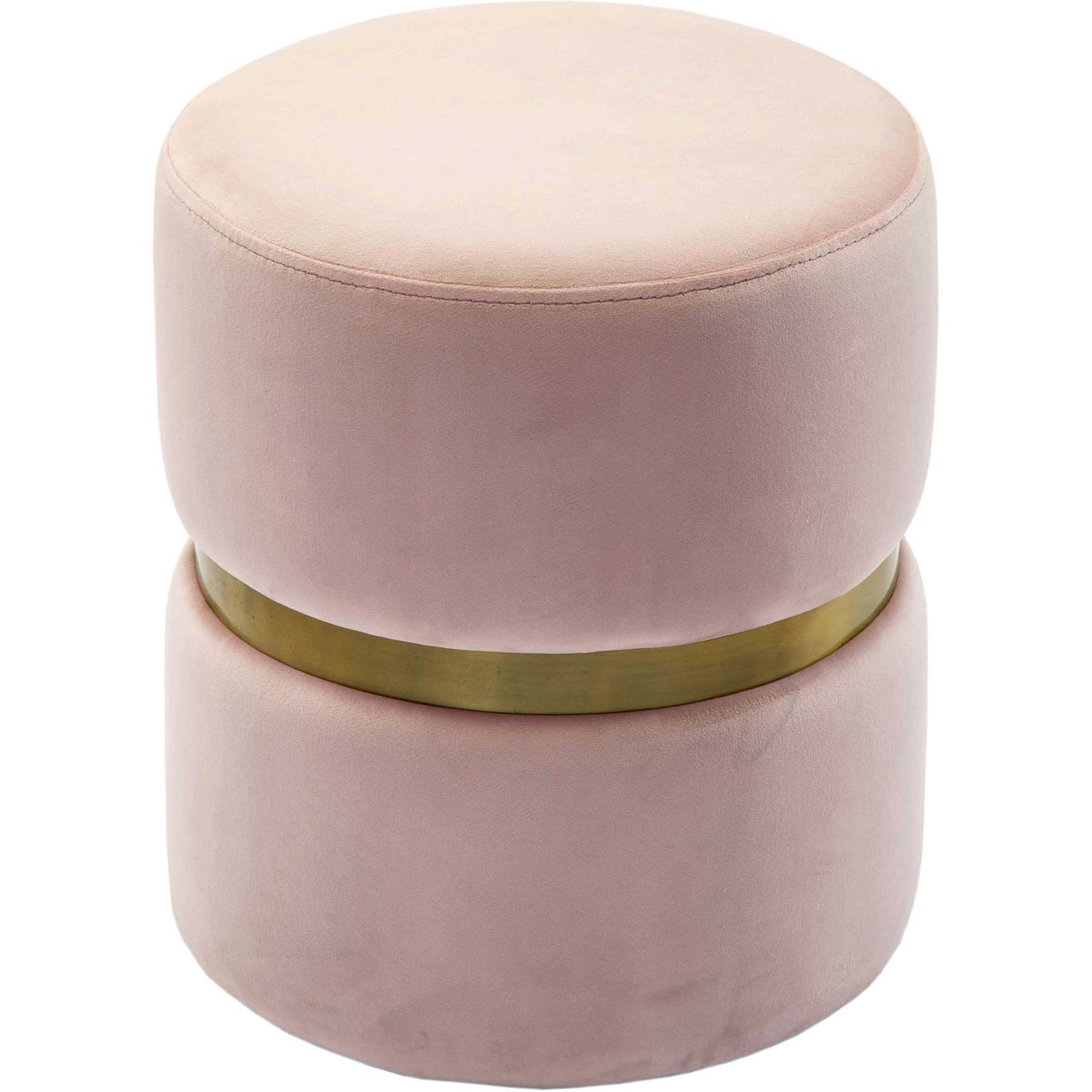 Yahia Velvet Ottoman Blush