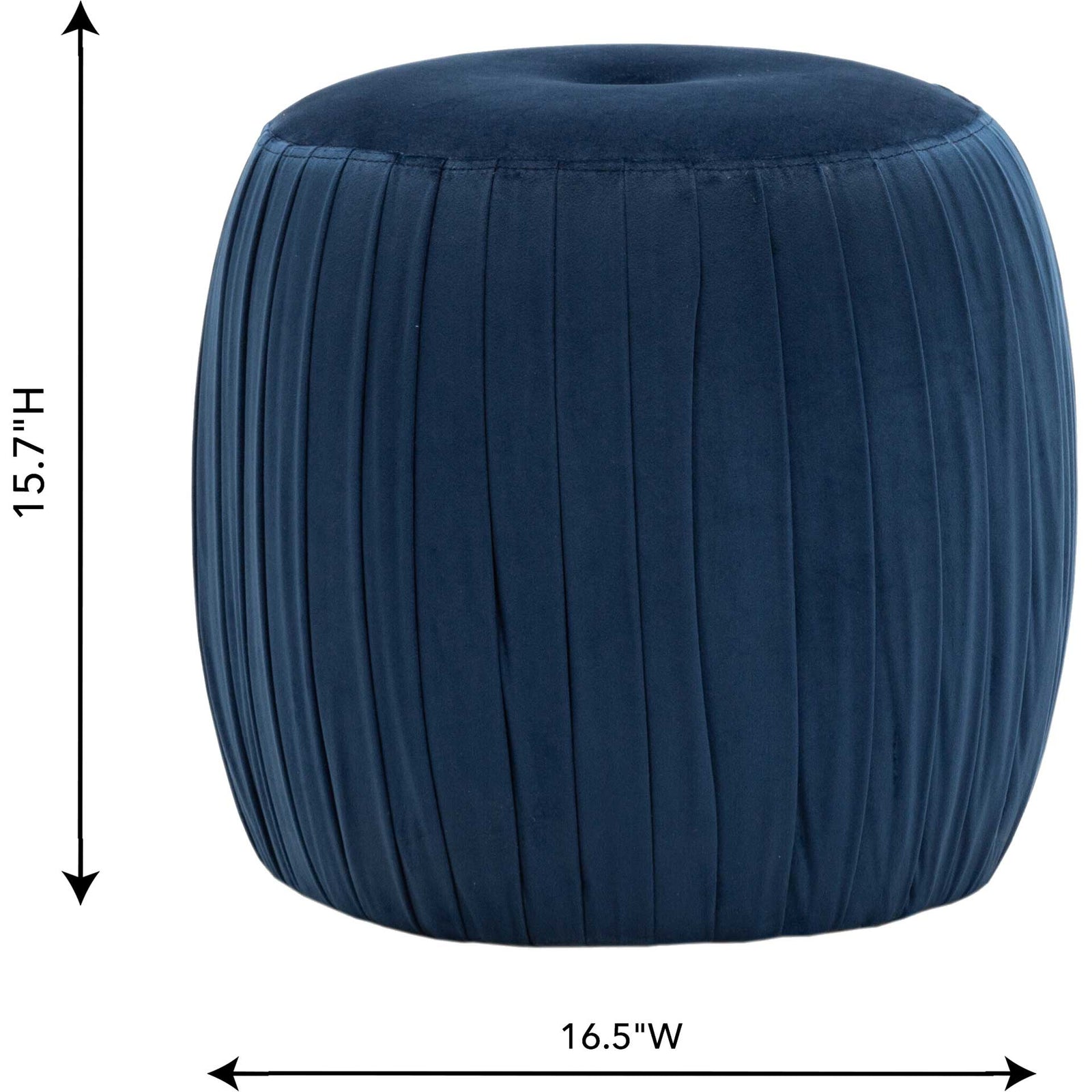 Sonny Velvet Ottoman Navy