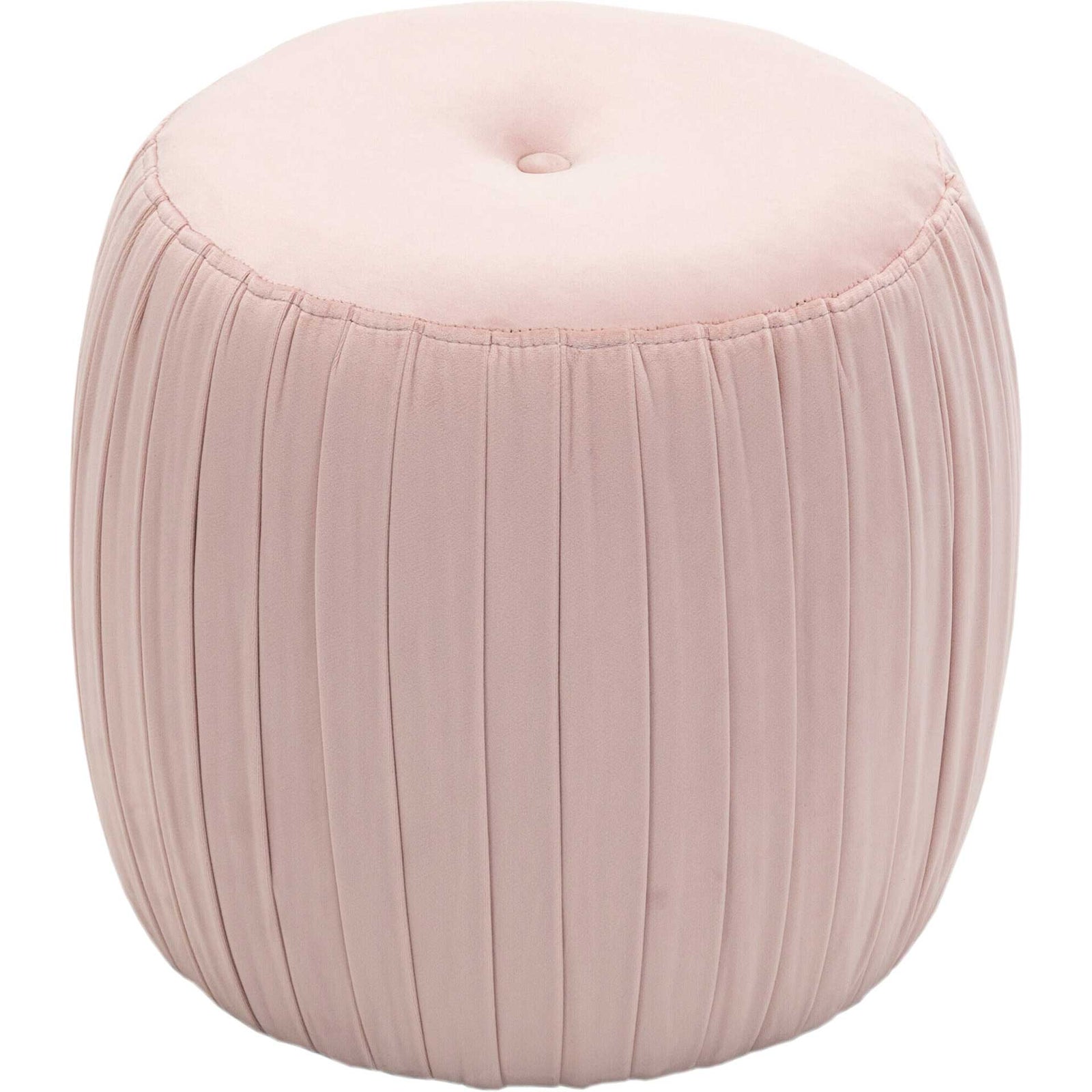 Sonny Velvet Ottoman Blush