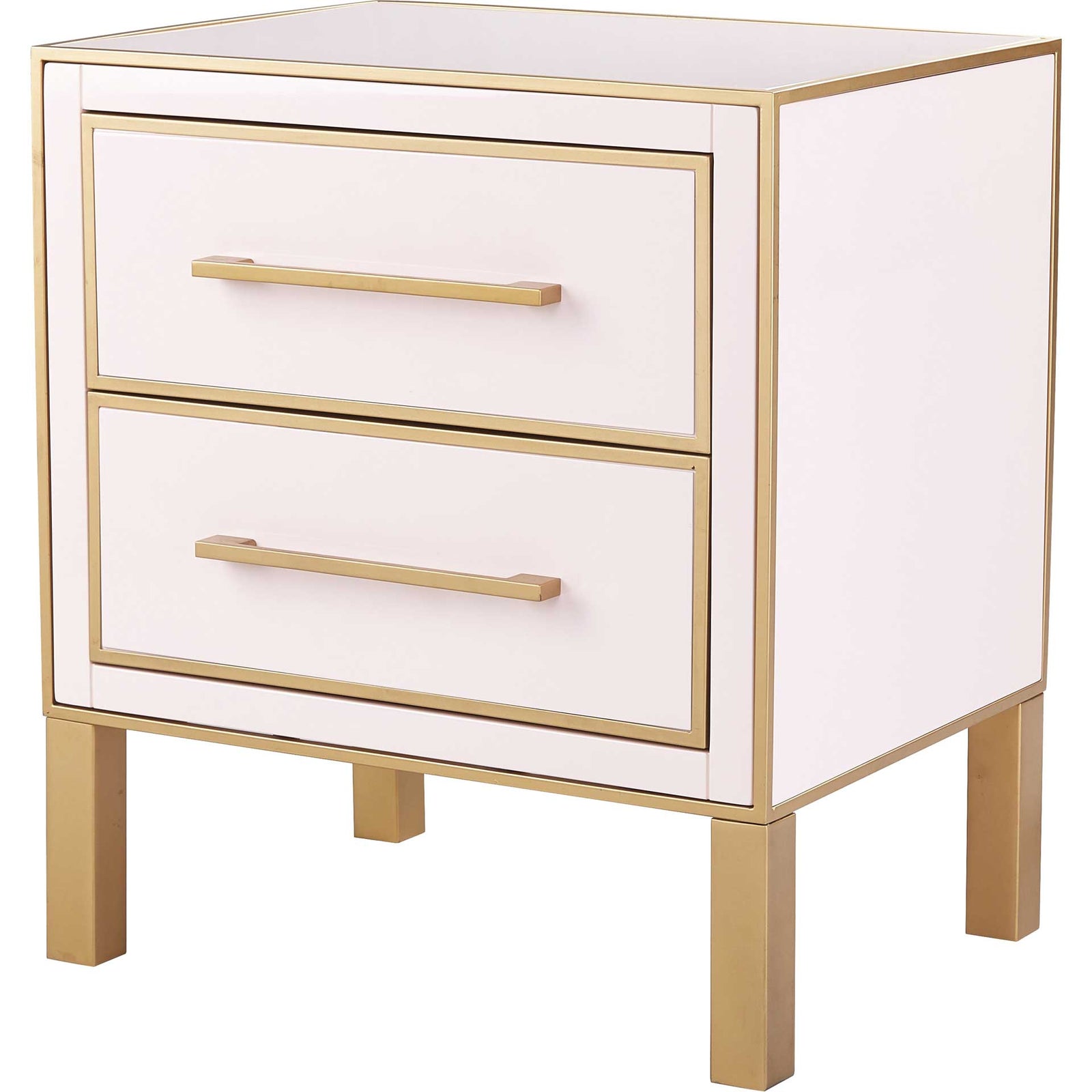 Emirah Lacquer Side Table Pink