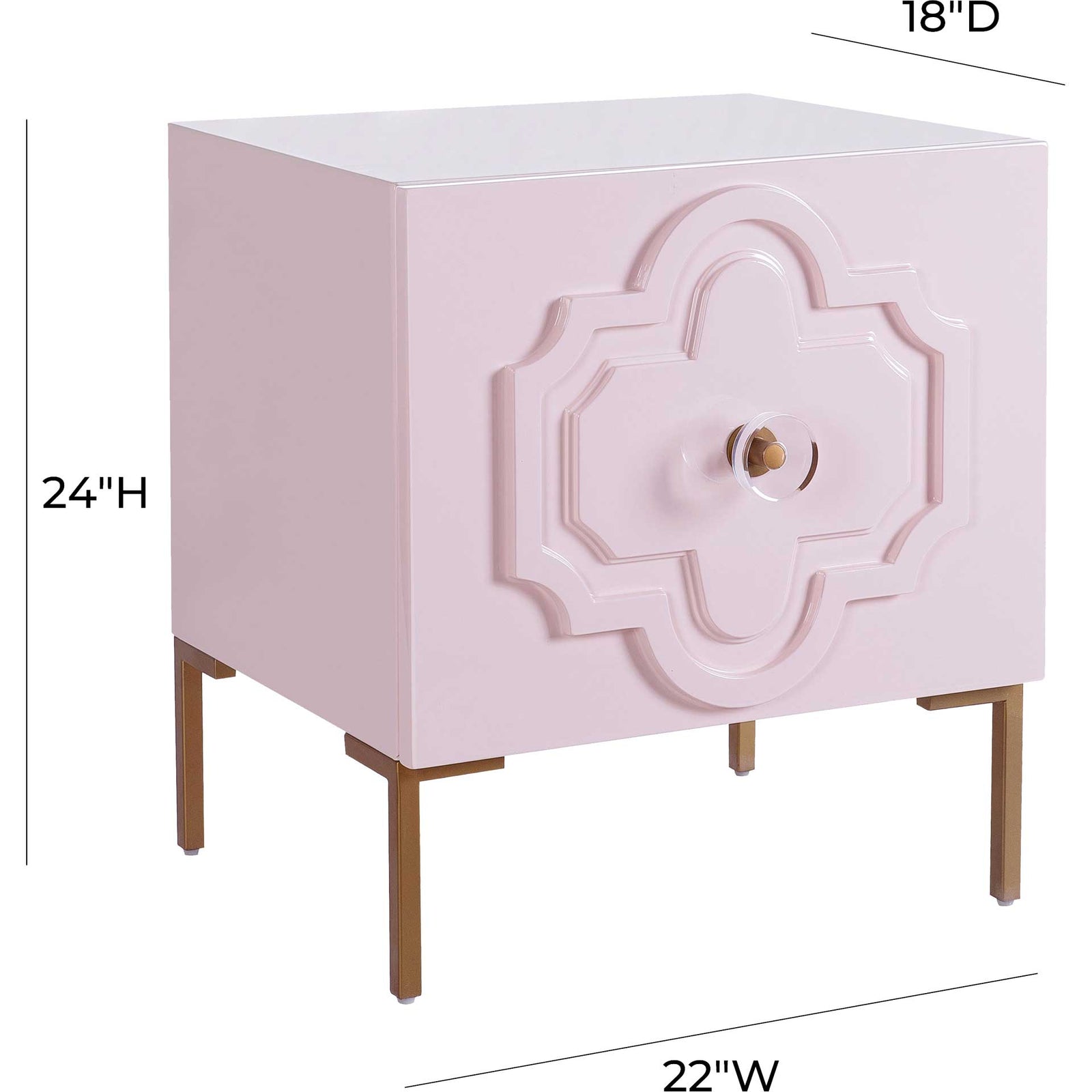 Analiz Lacquer Side Table Pink