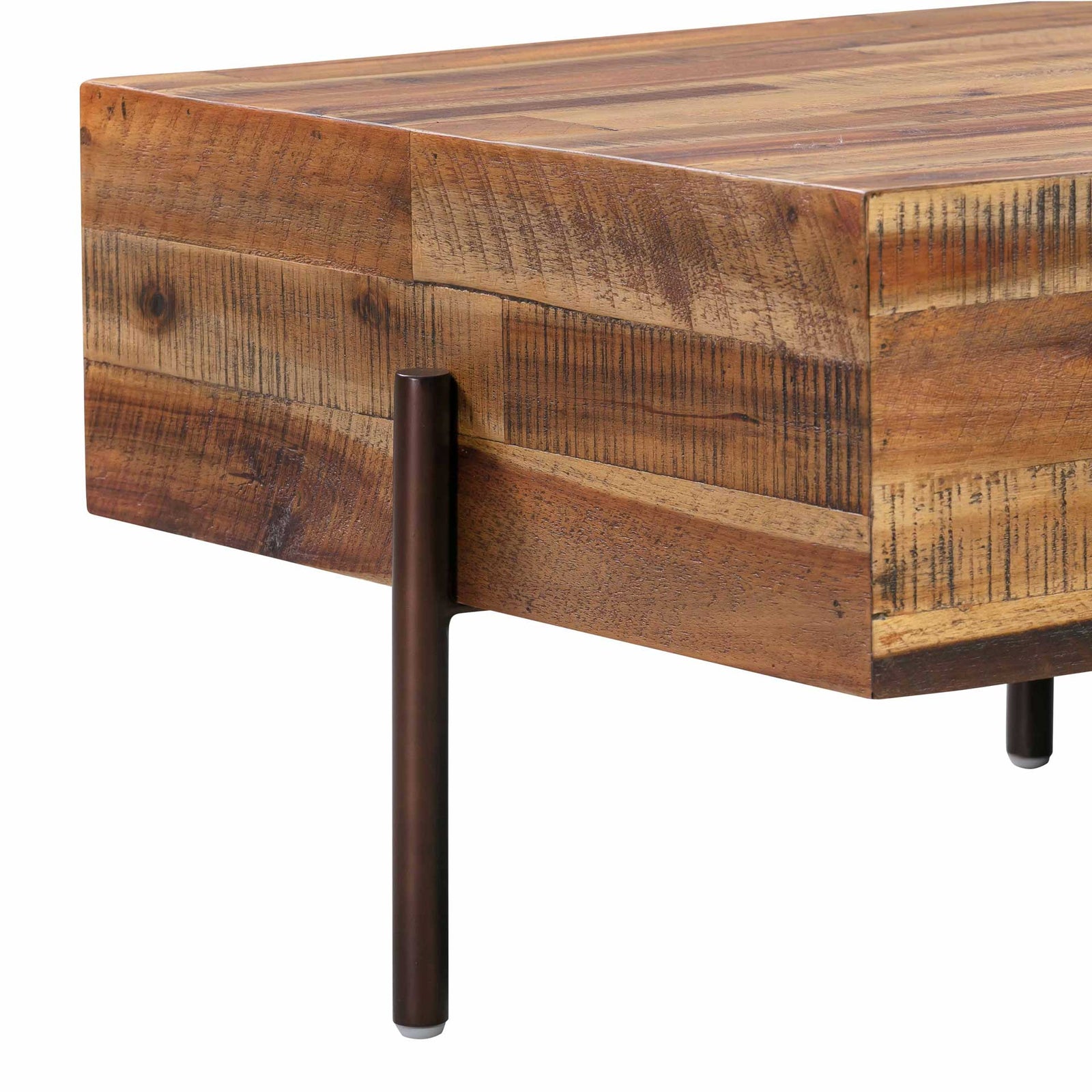 Boston Wooden Coffee Table Rustic/Dark Brown