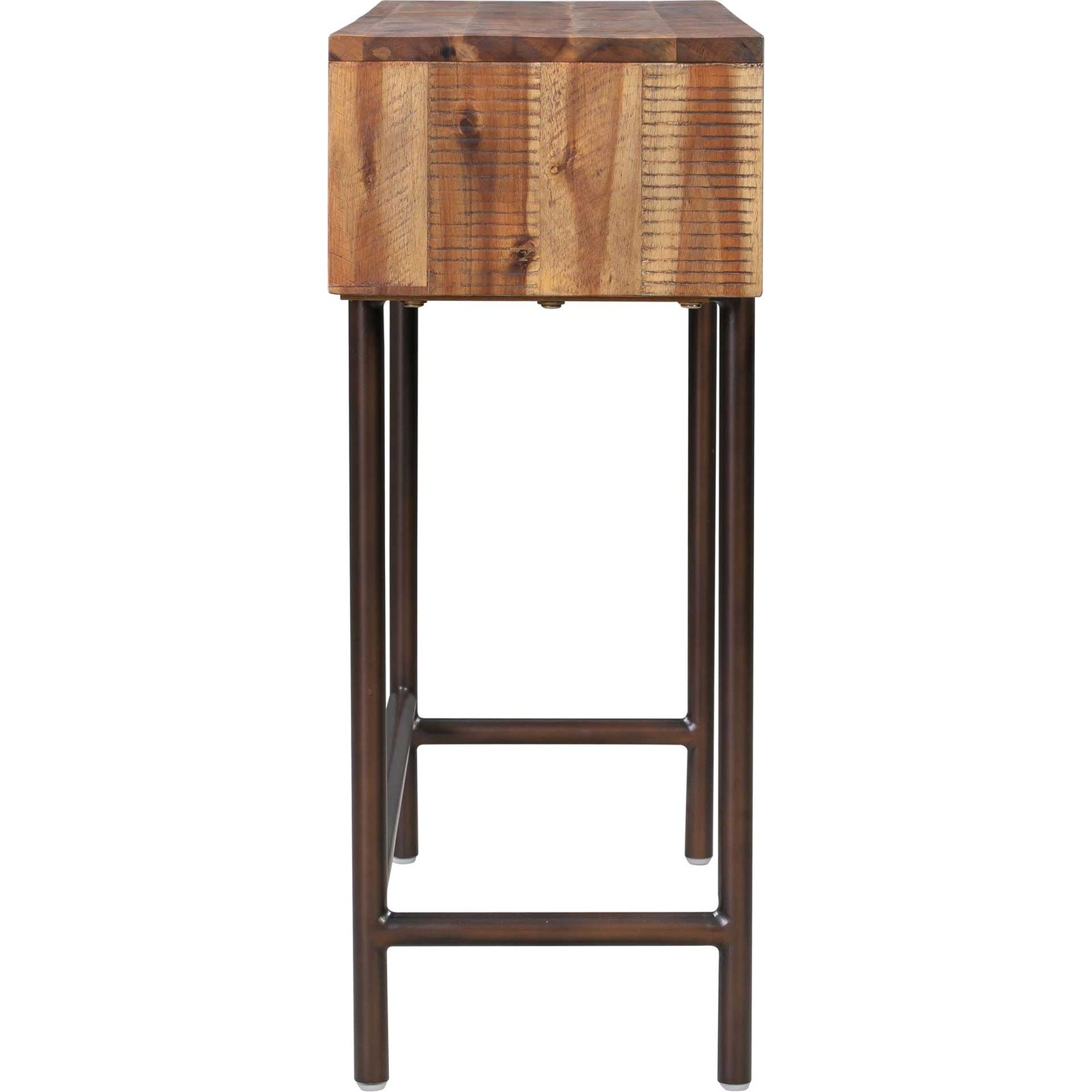 Boston Wooden Console Table Rustic/Dark Brown