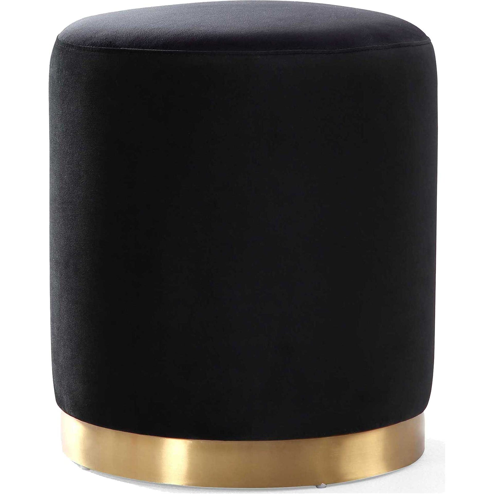 Ophelia Velvet Ottoman Black/Gold