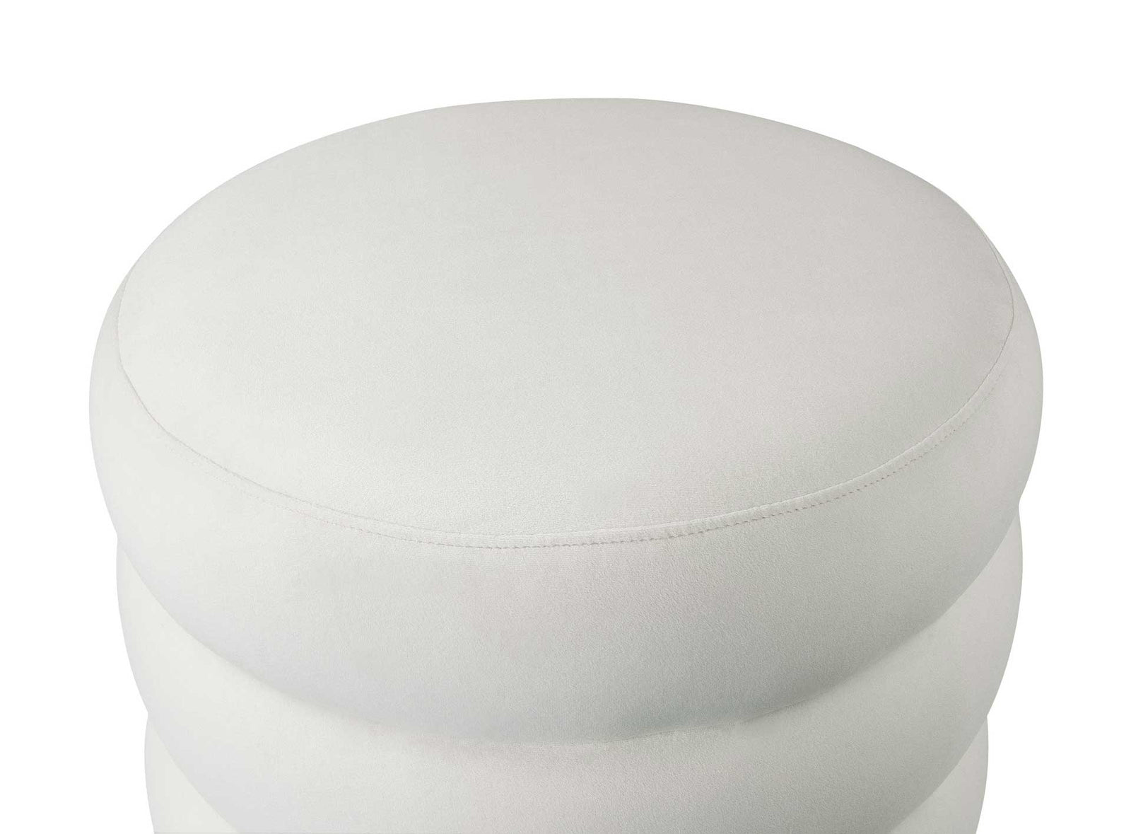 Lamar Velvet Ottoman Cream