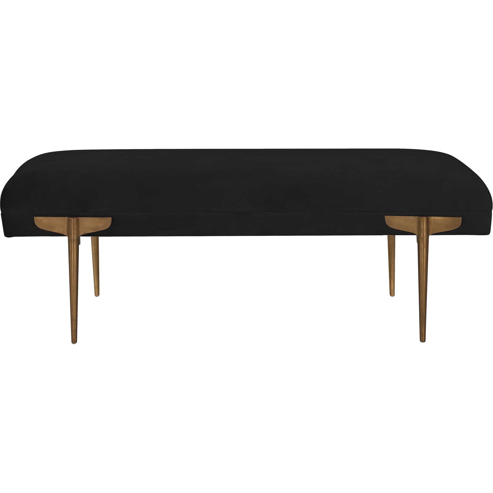 Braxton Velvet Bench Black
