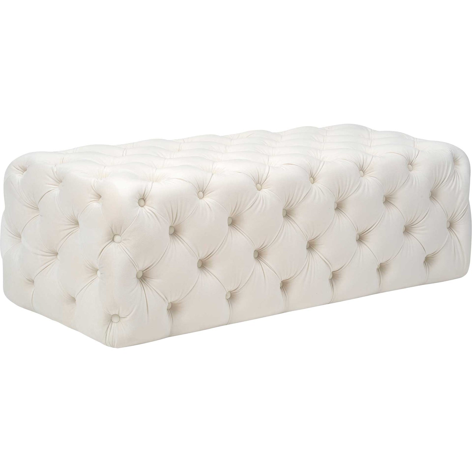 Kalel Velvet Ottoman Cream