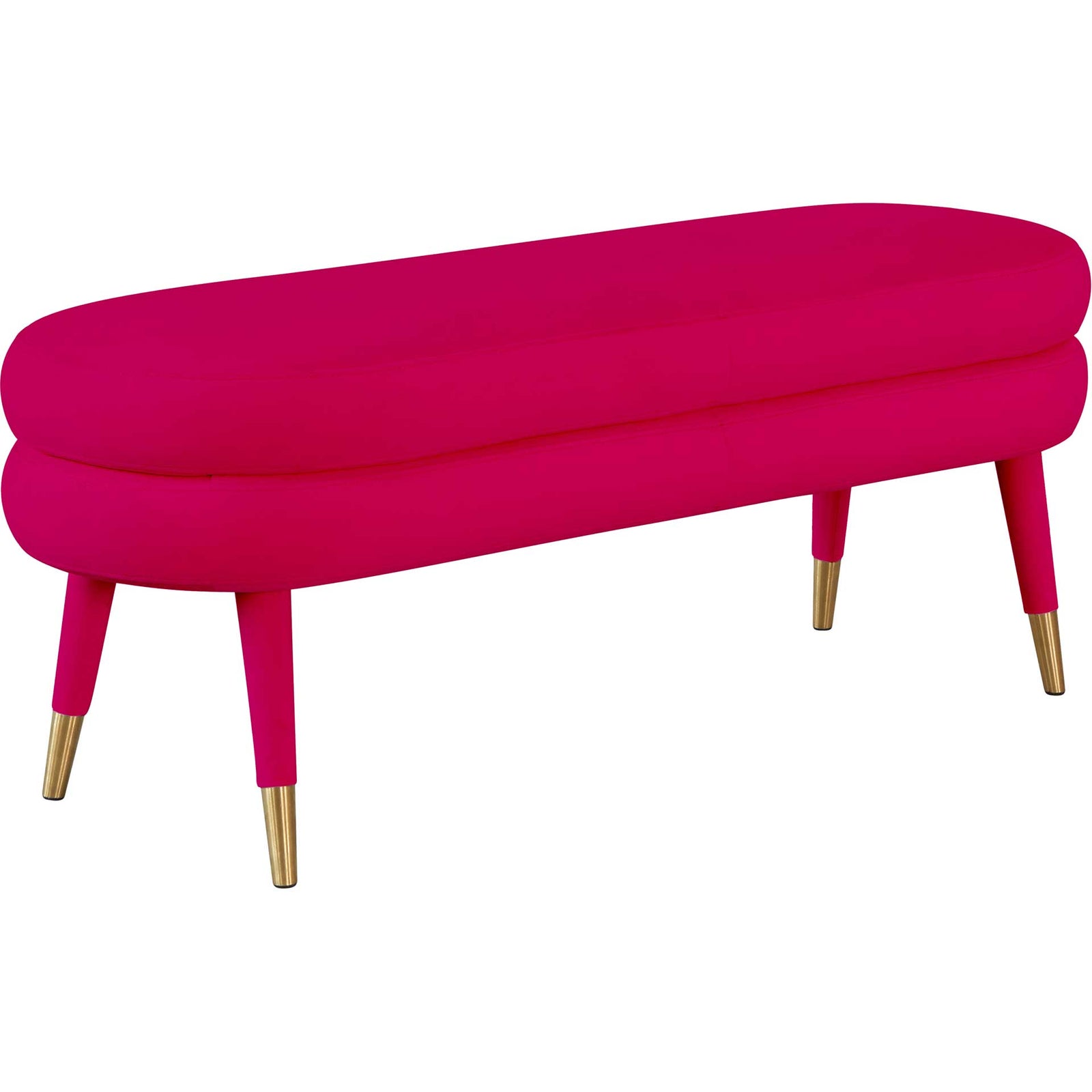 Beaumont Velvet Bench Pink