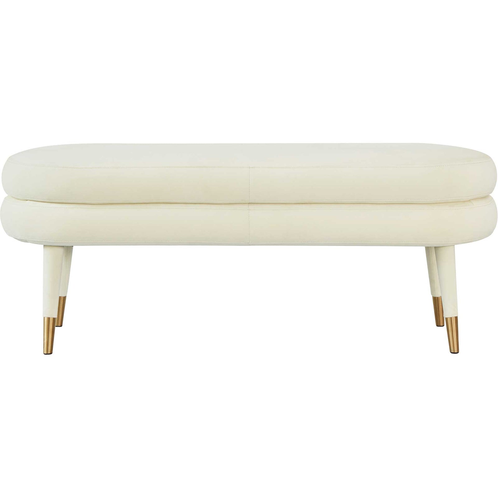 Beaumont Velvet Bench Cream