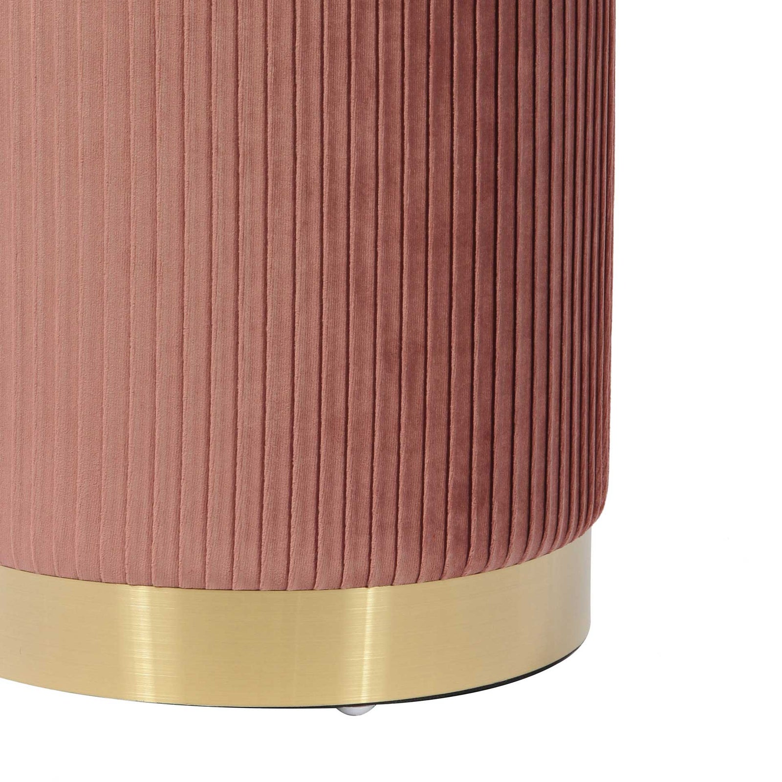 Zorn Velvet Storage Ottoman Blush