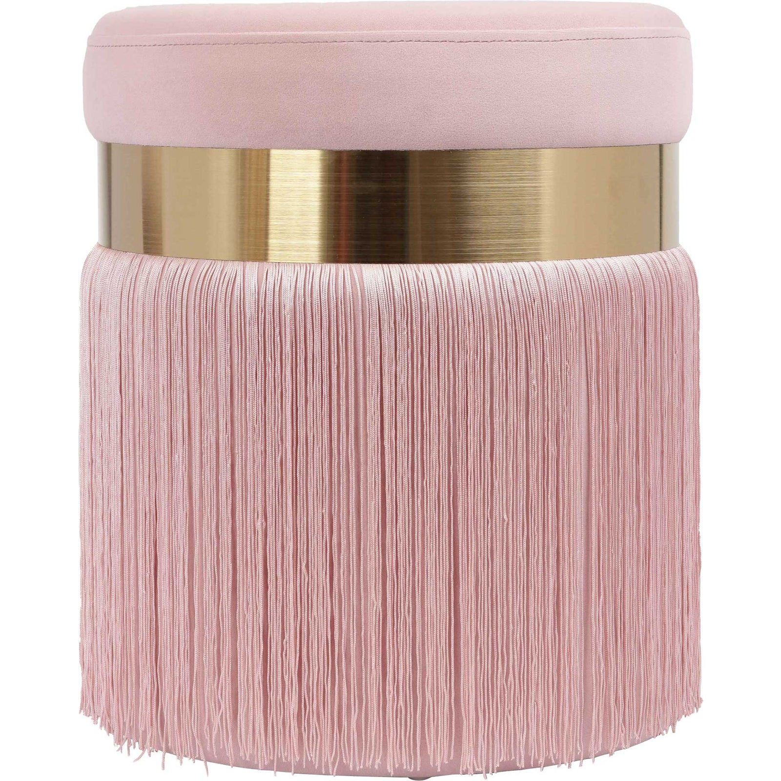 Maeve Tasseled Ottoman Blush