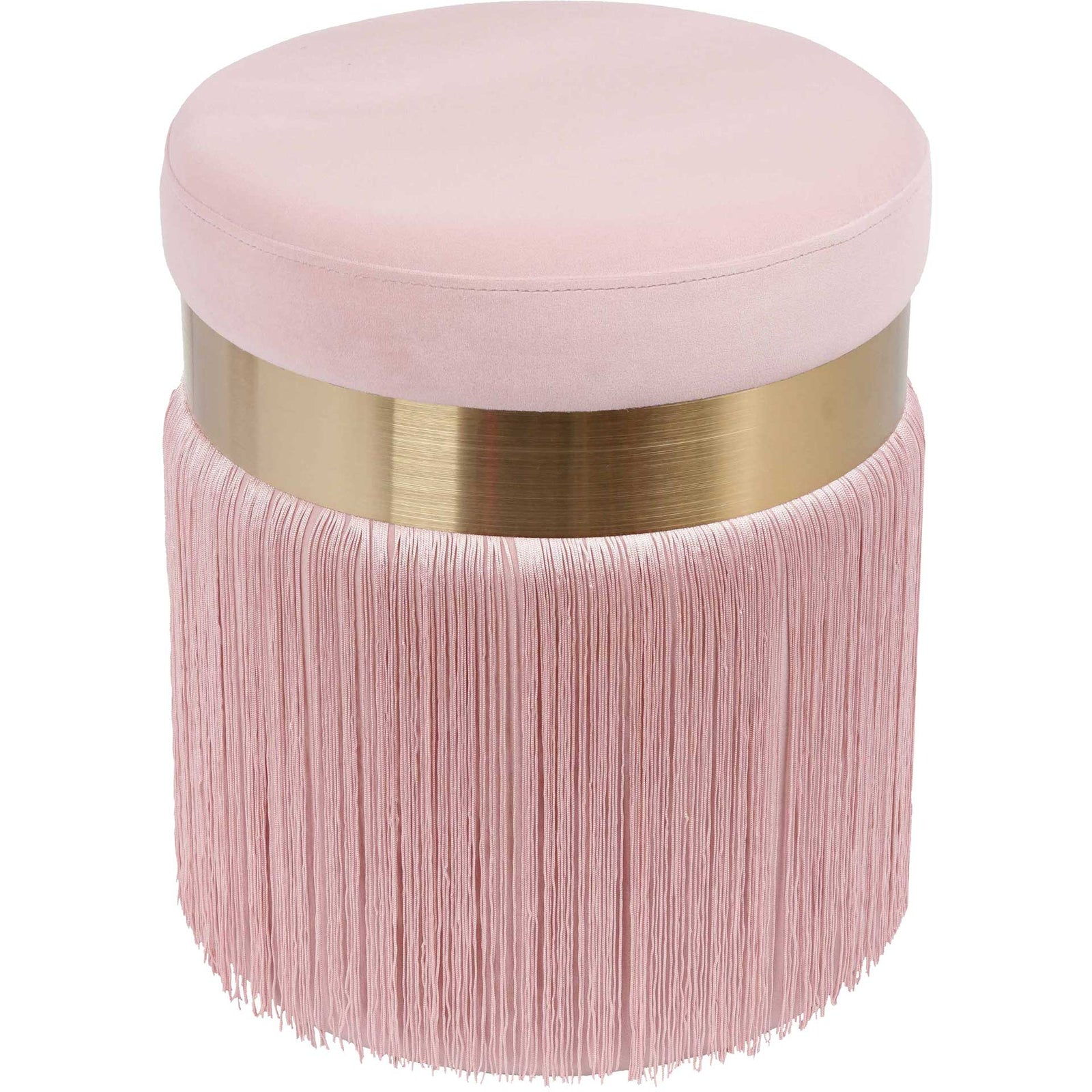 Maeve Tasseled Ottoman Blush