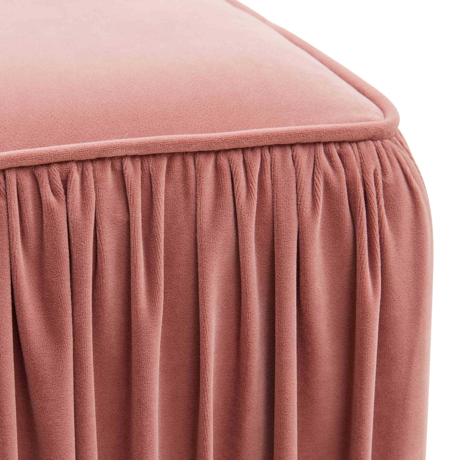 Moshe Pleated Ottoman Mauve