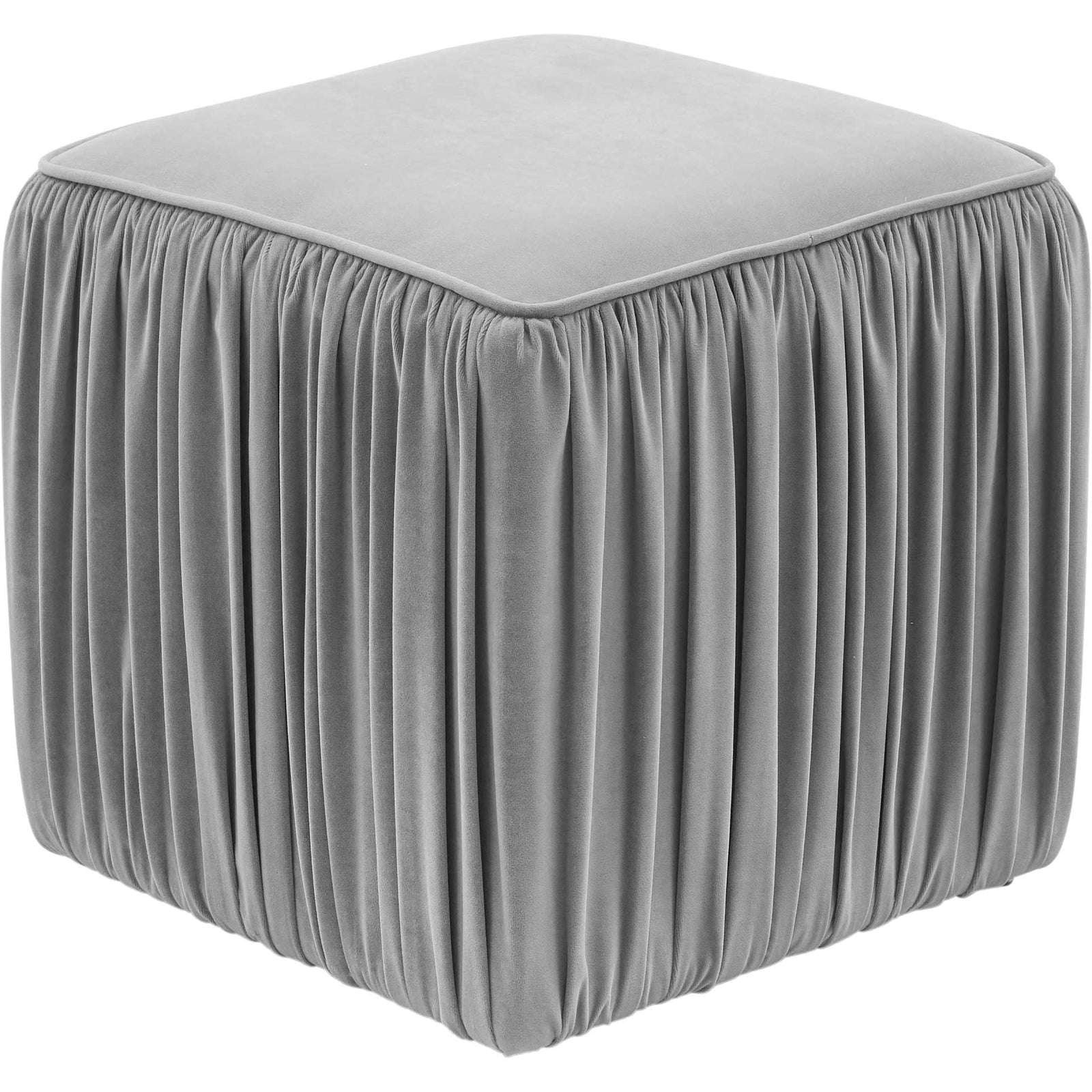 Moshe Pleated Ottoman Slate