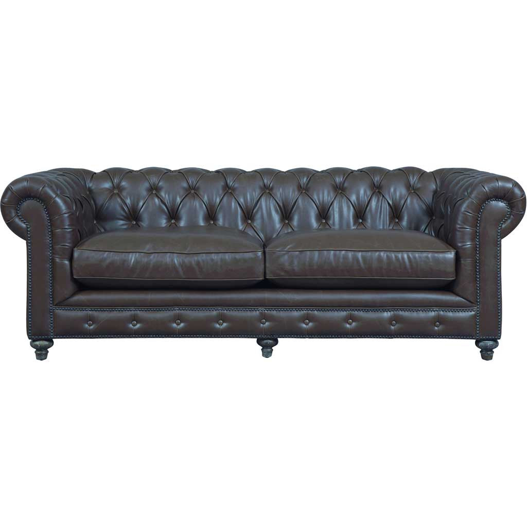 Duval Antique Brown Leather Sofa
