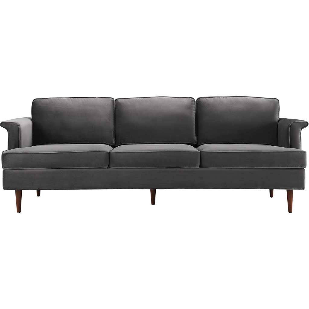 Pessac Velvet Sofa Gray
