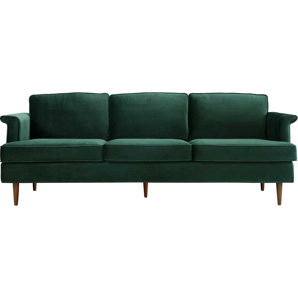 Pessac Velvet Sofa Forest Green