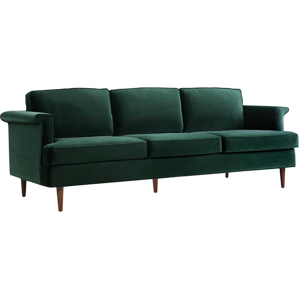 Pessac Velvet Sofa Forest Green
