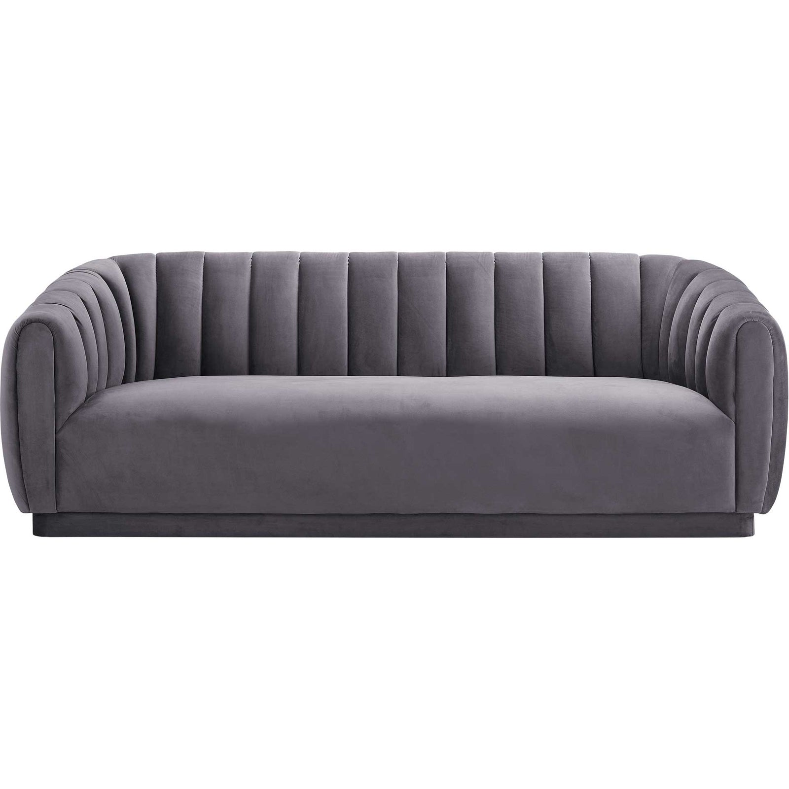 Arnold Velvet Sofa Gray