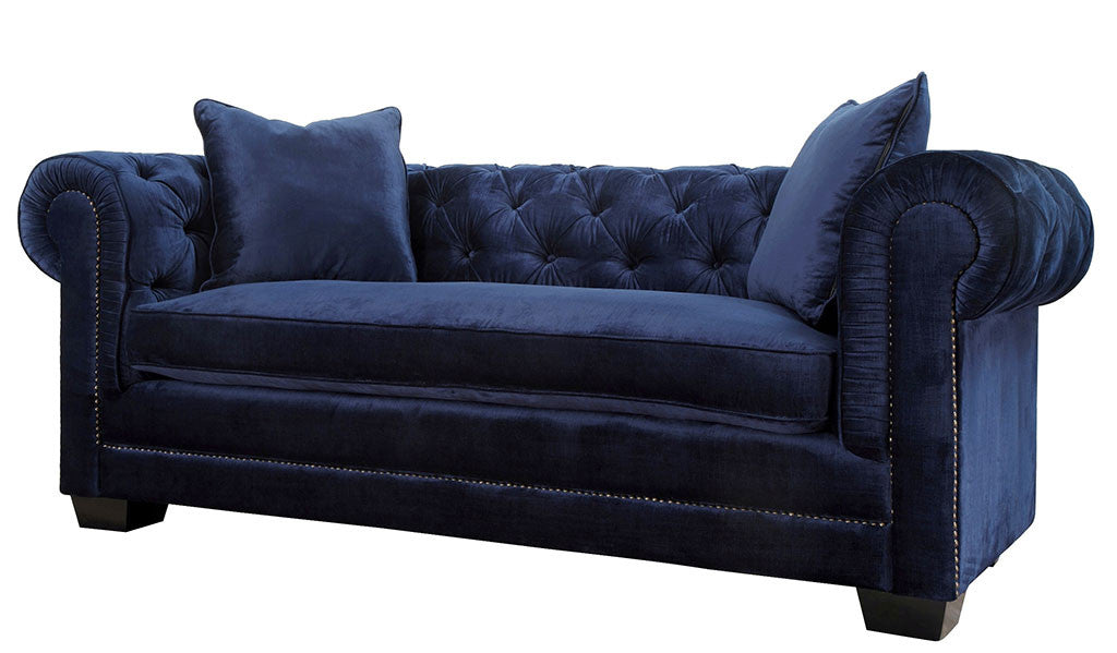 Norwood Navy Velvet Sofa