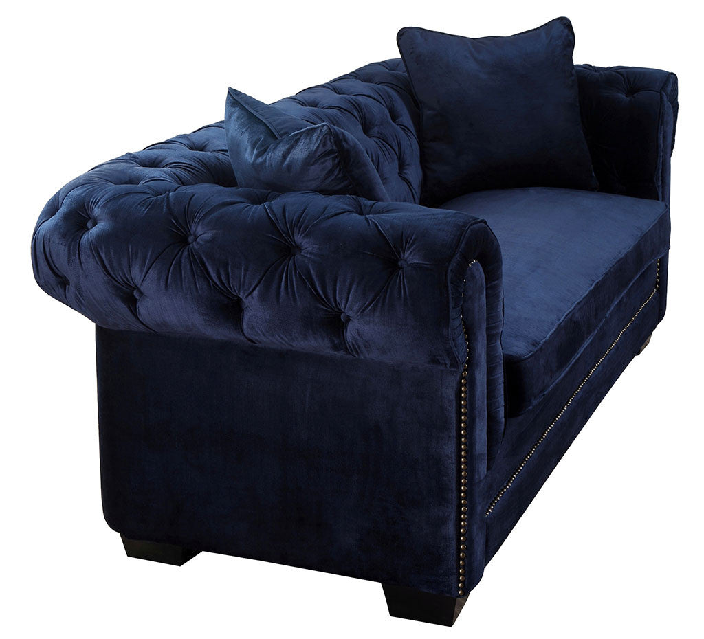 Norwood Navy Velvet Sofa