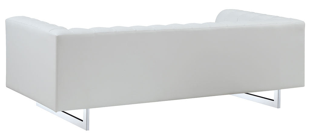 Vincent White Leather Sofa