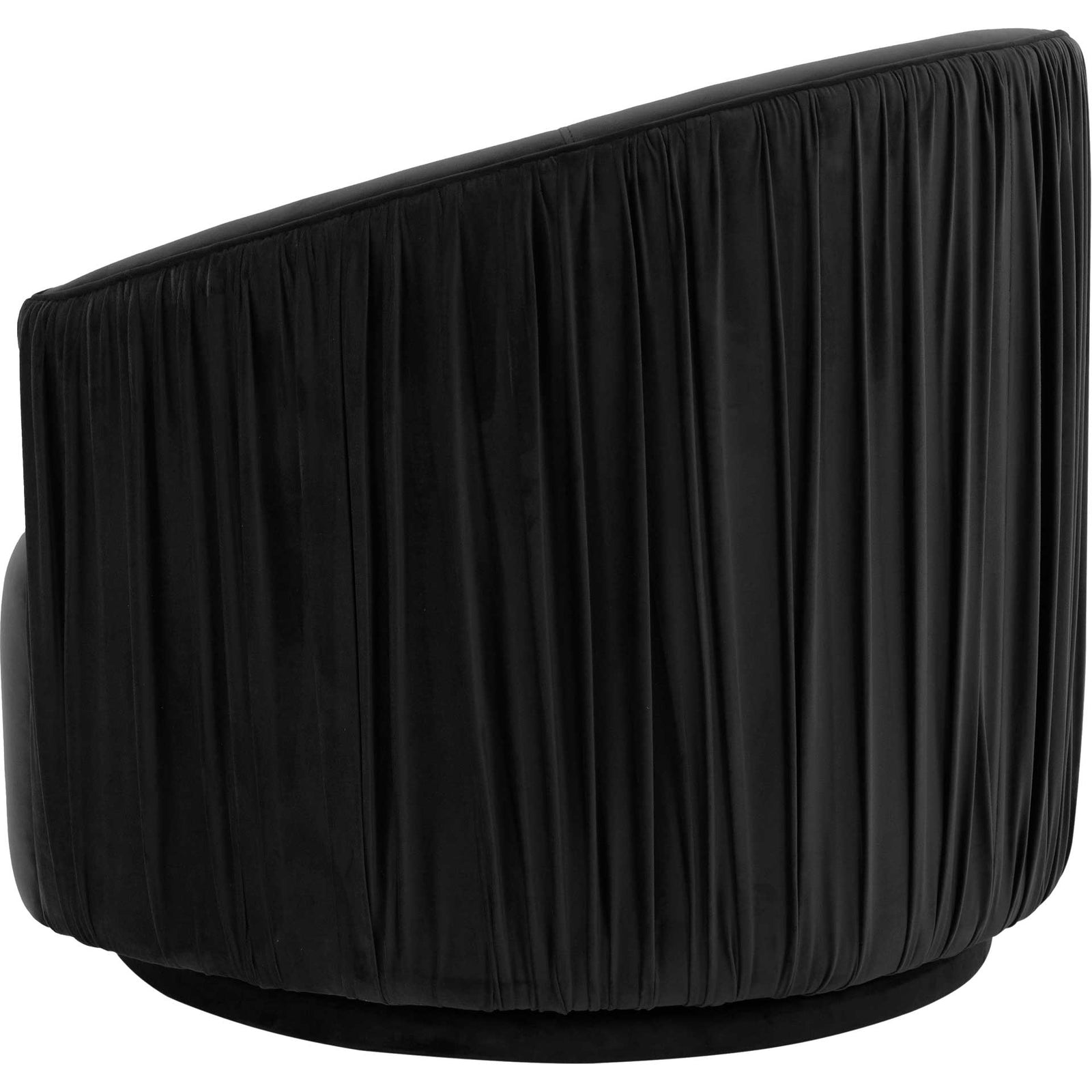 Lodi Pleated Swivel Chair Black