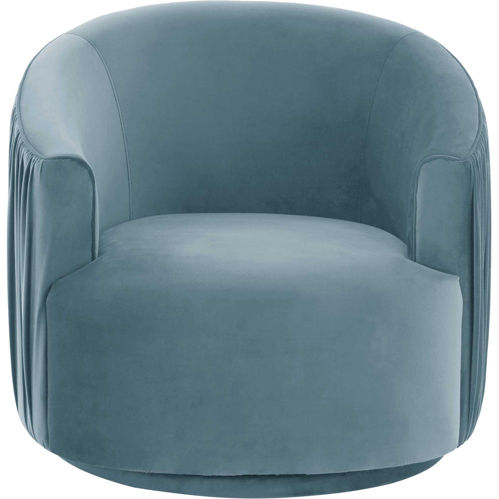 Lodi Pleated Swivel Chair Blue