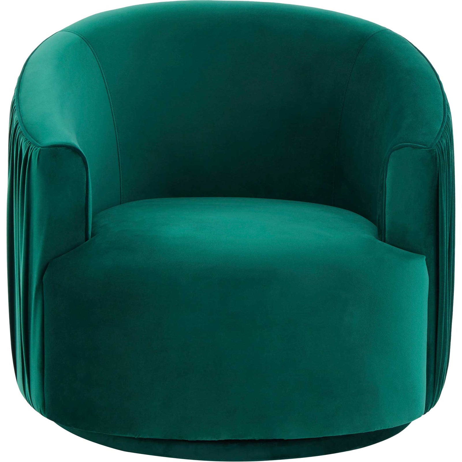 Lodi Pleated Swivel Chair Forest Green
