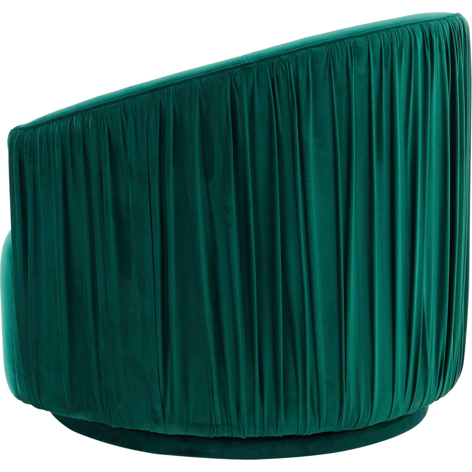 Lodi Pleated Swivel Chair Forest Green