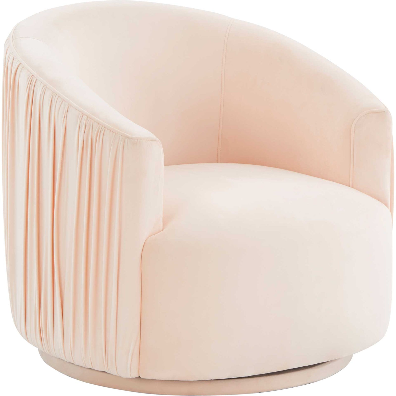 Lodi Pleated Swivel Chair Peche