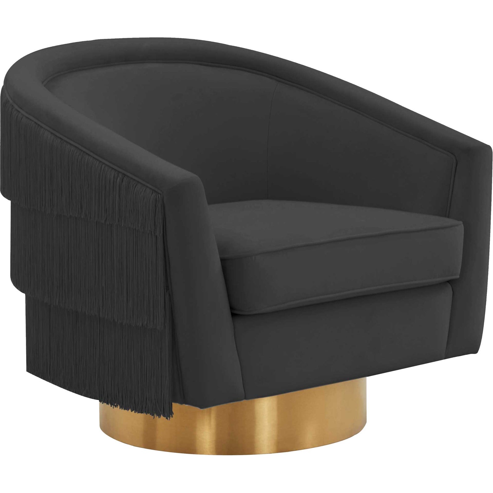 Fleur Swivel Chair Black
