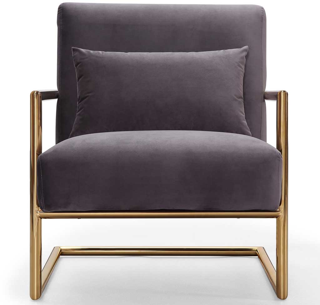 Ellen Gray Velvet Chair