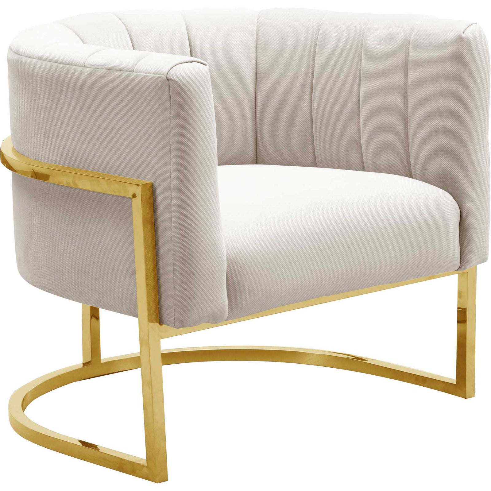 Maddison Spotted Chair Cream/Gold