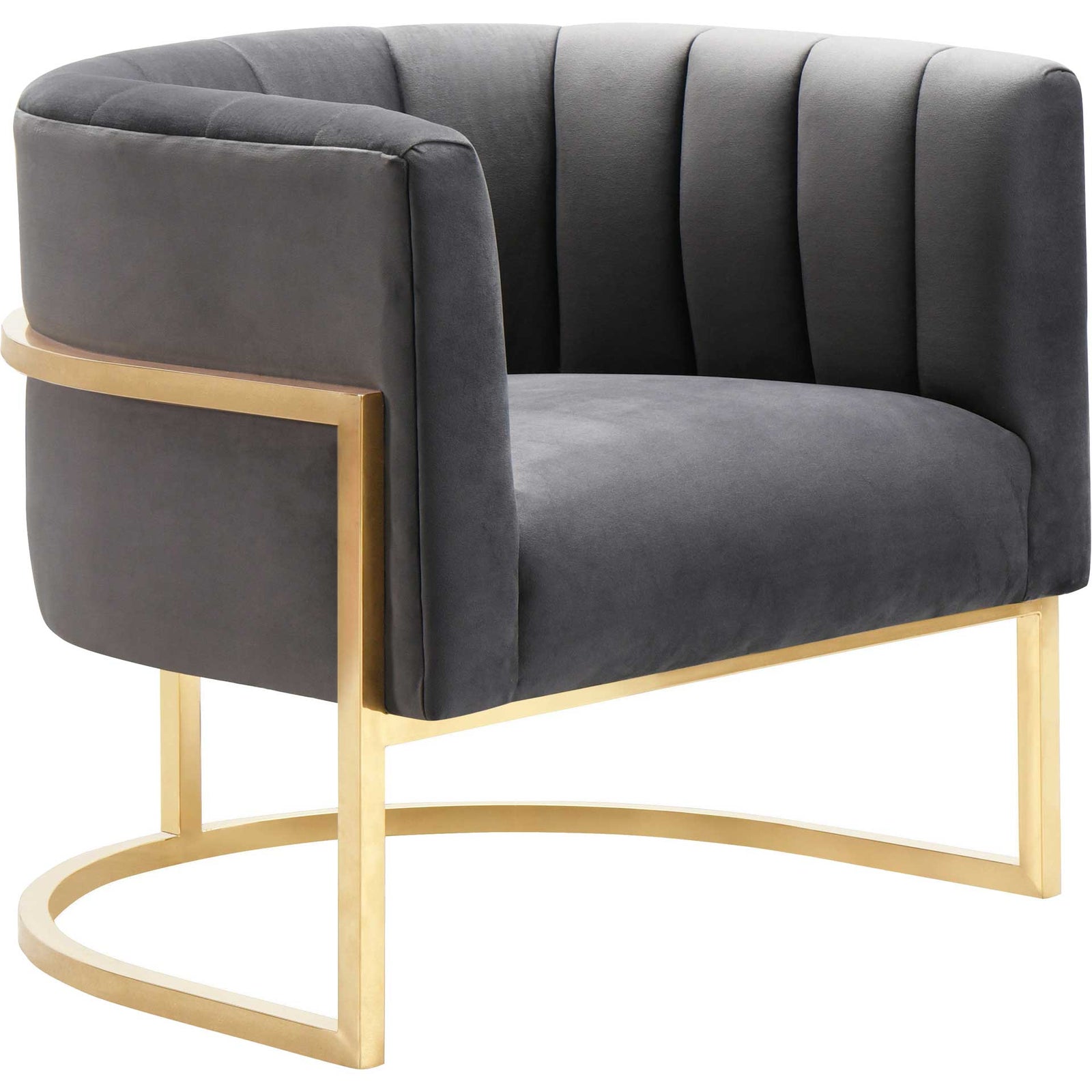 Maddison Velvet Chair Gray