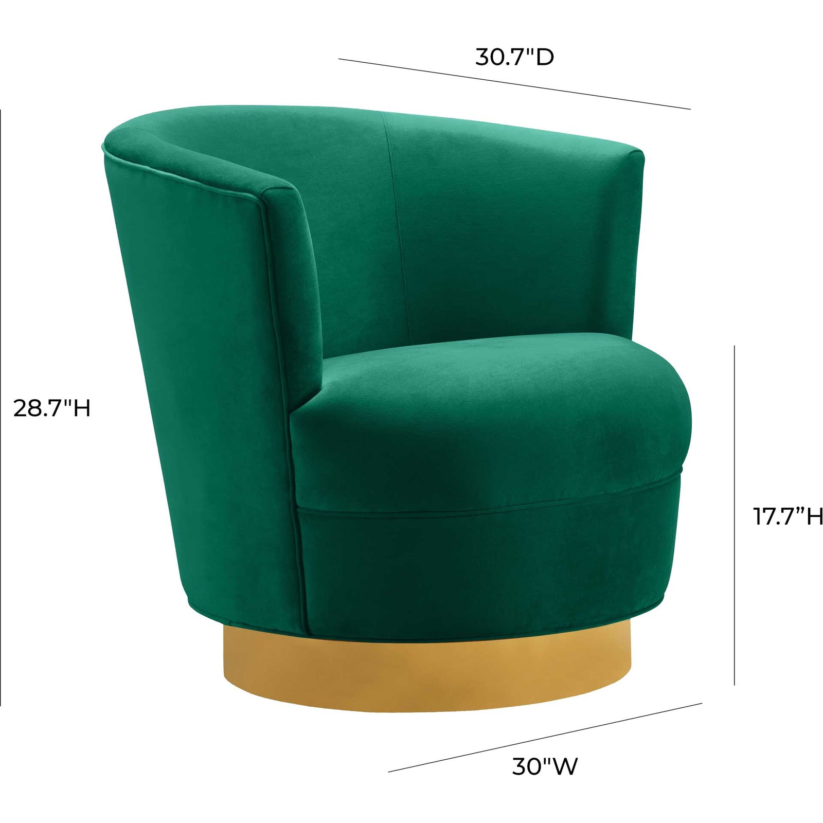 Noelle Swivel Chair Green