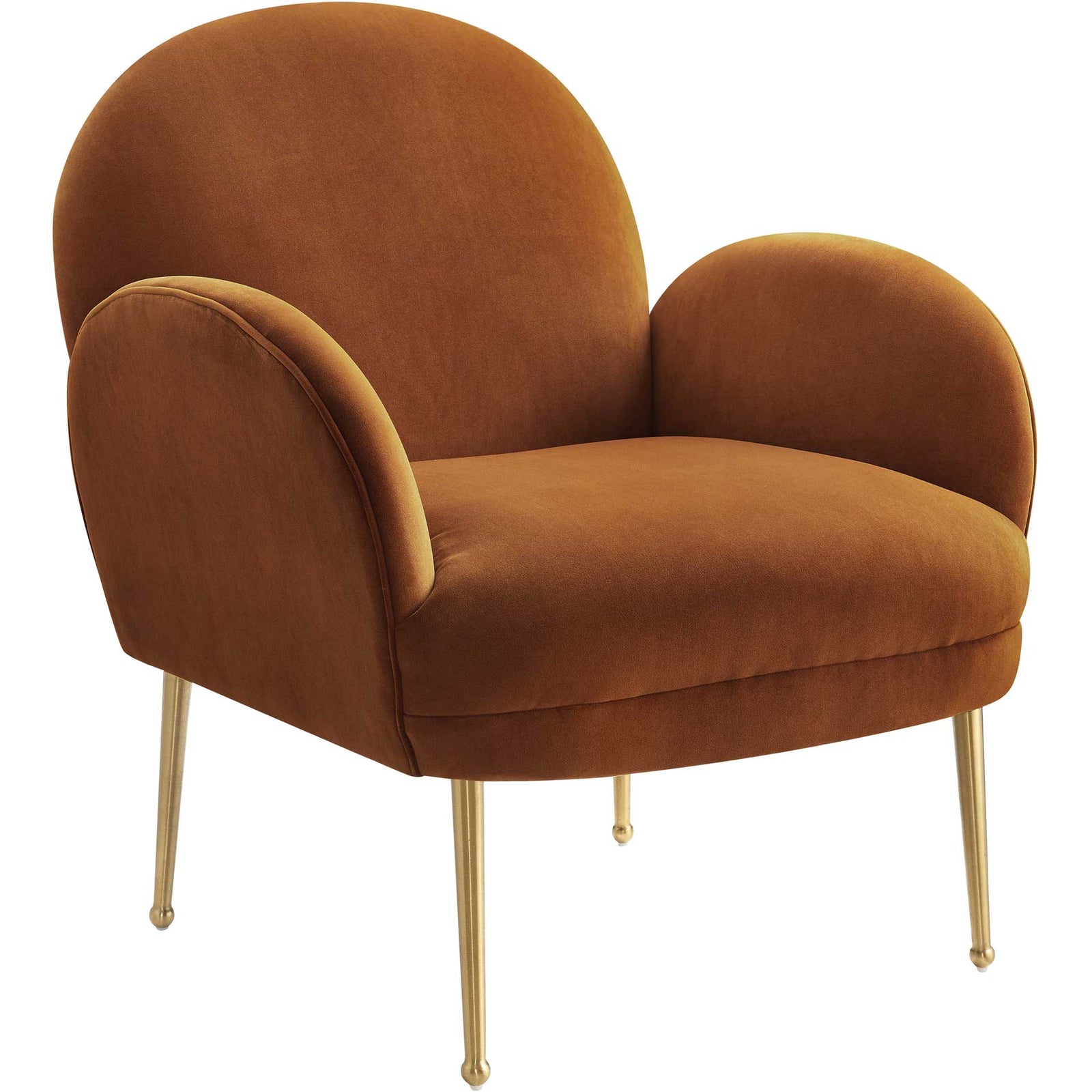 Grimson Velvet Chair Cognac