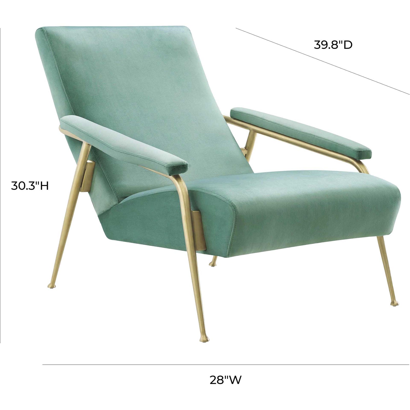 Abella Velvet Chair Mint Green