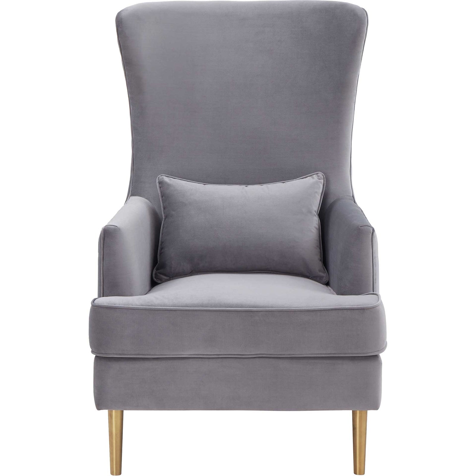 Alaia Tall Tufted Back Chair Gray