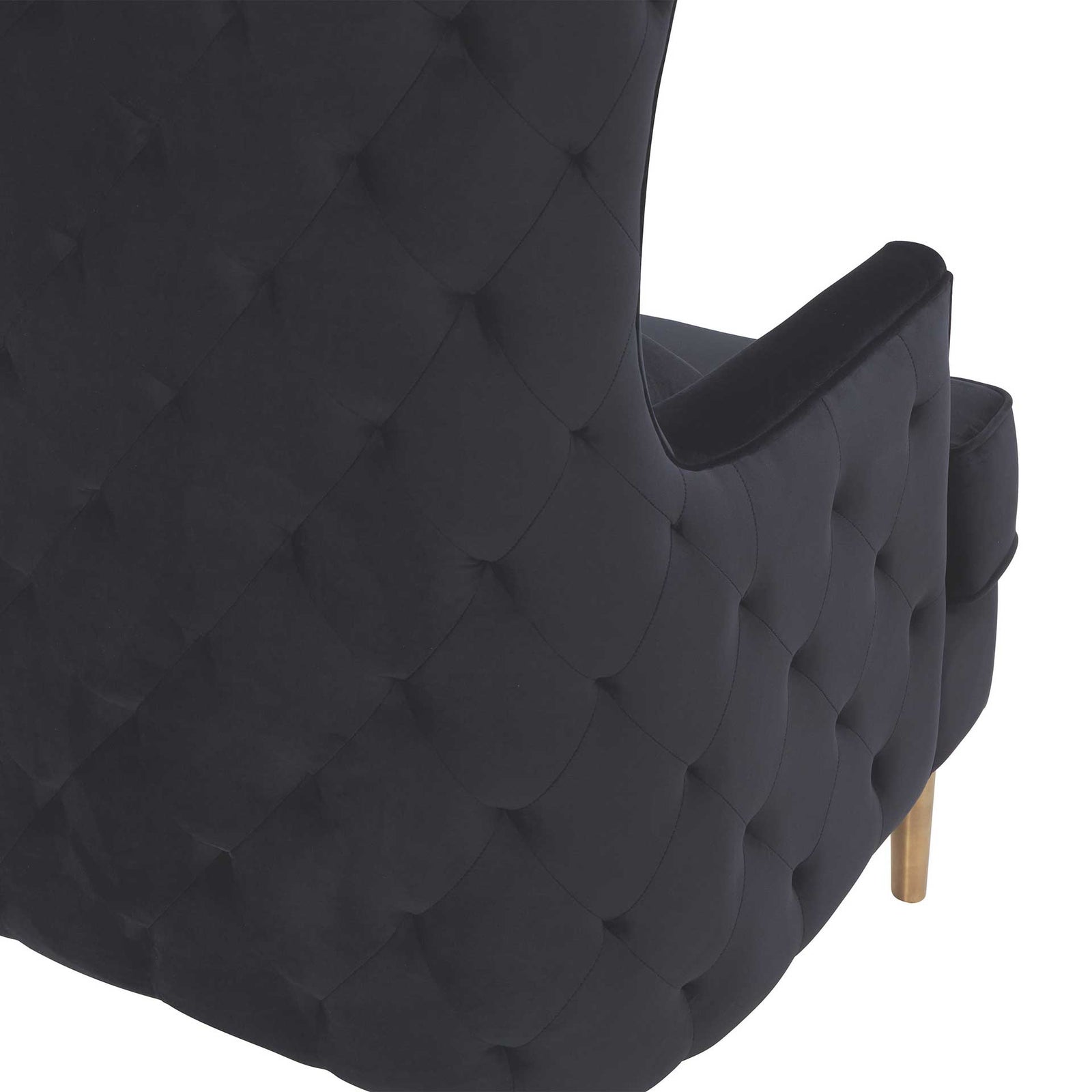 Alaia Tall Tufted Back Chair Black
