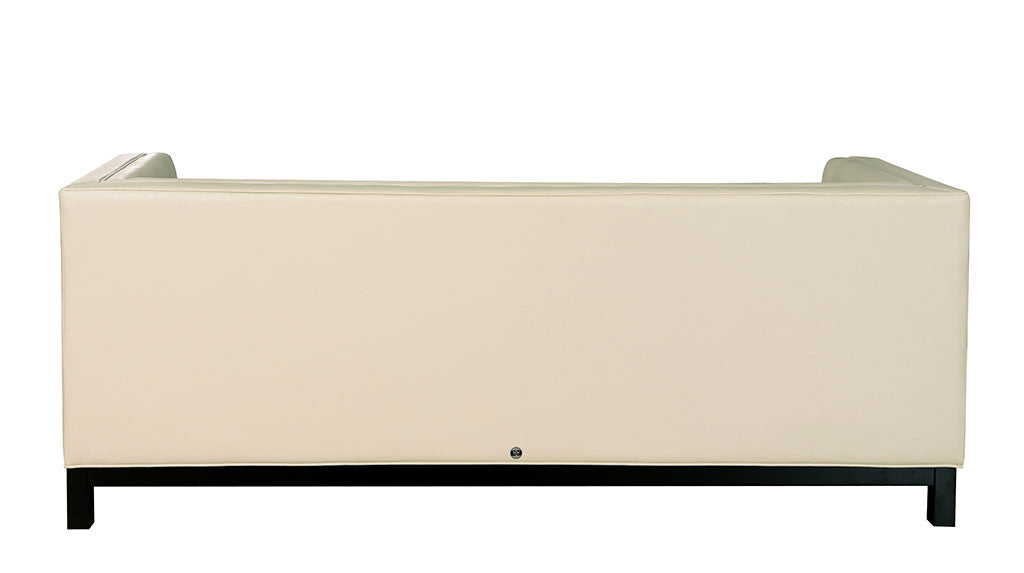 Ziv Cream Leather Sofa