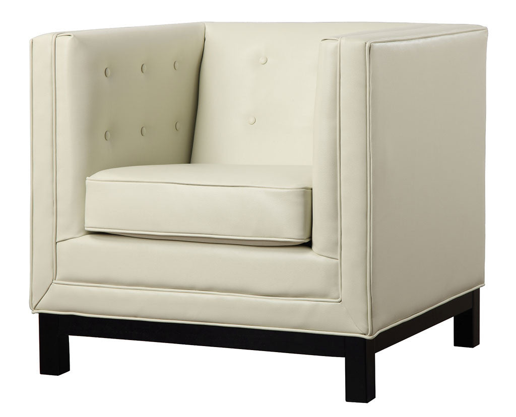 Ziv Cream Leather Chair