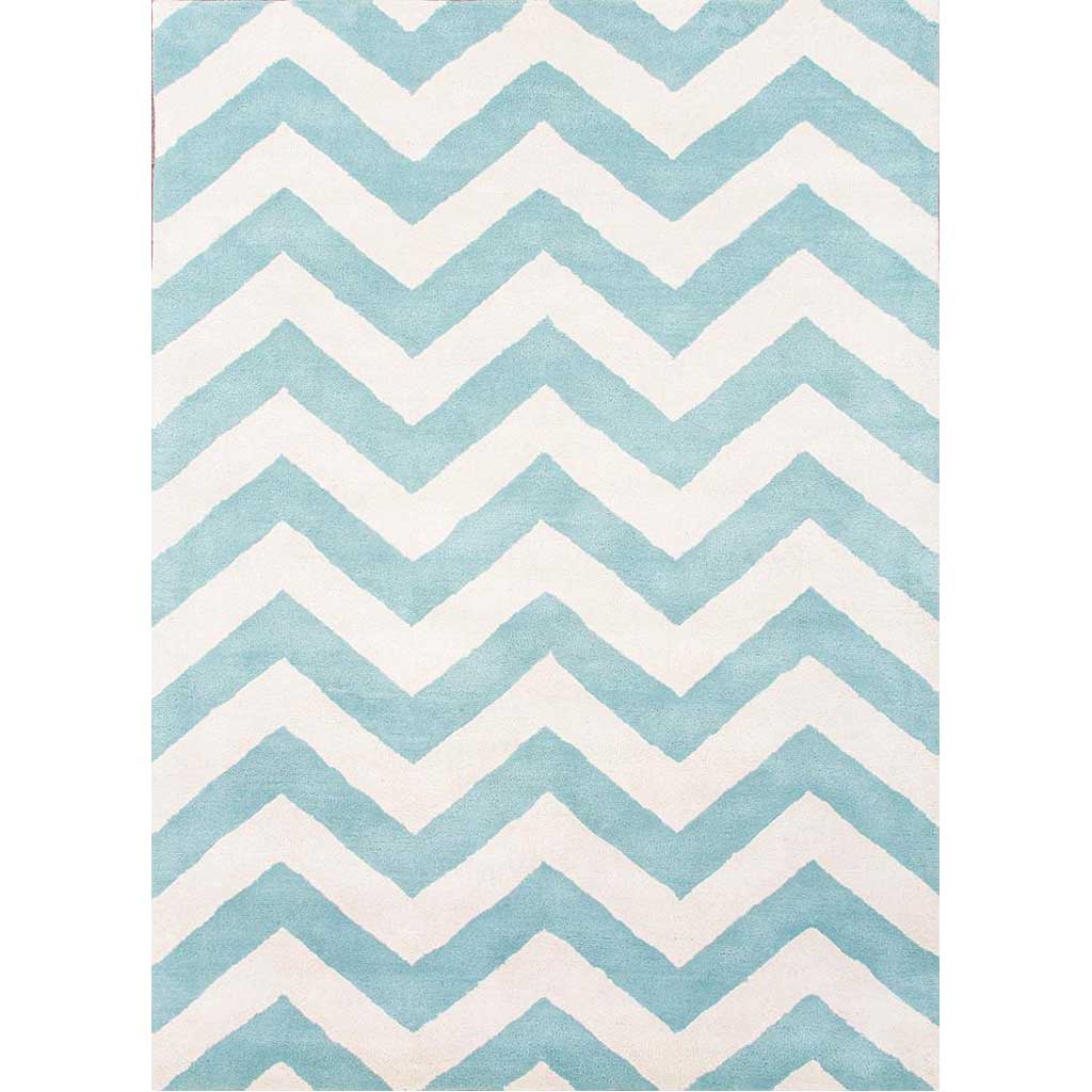 Traverse Paris Light Turquoise/White Area Rug