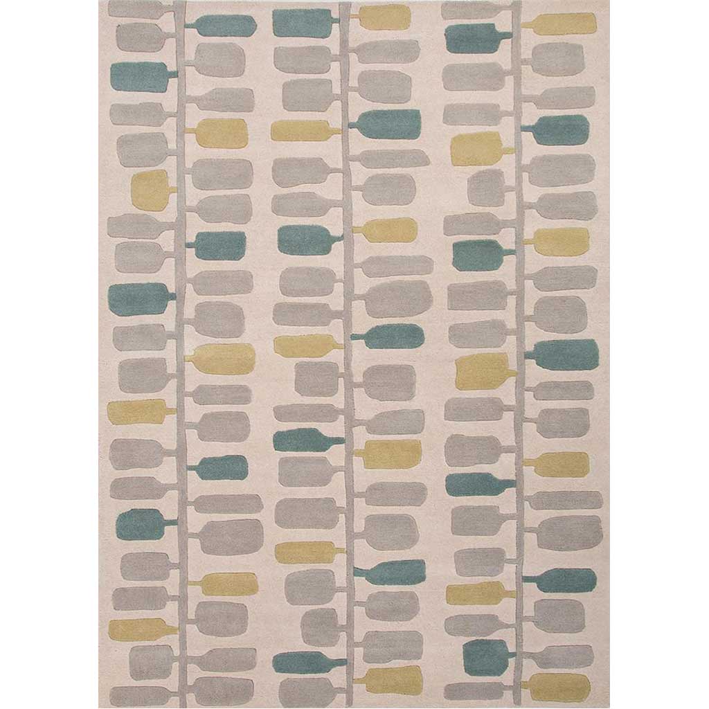 Traverse Leaves Beige/Gold Area Rug