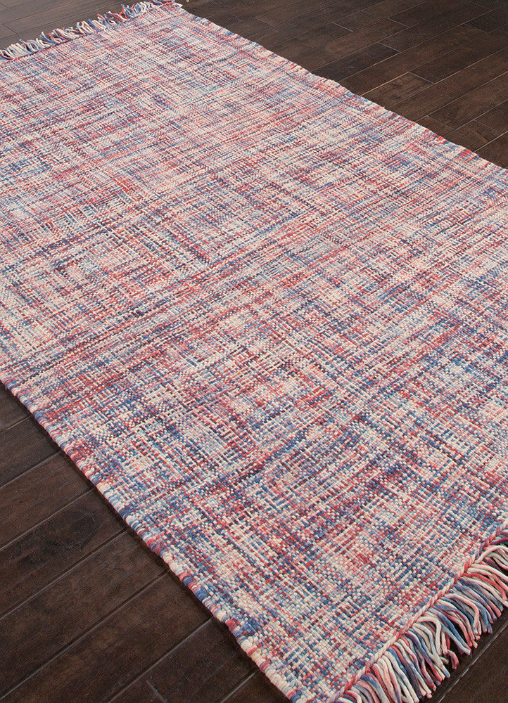 Tweedy Denim Blue/Brick Red Area Rug