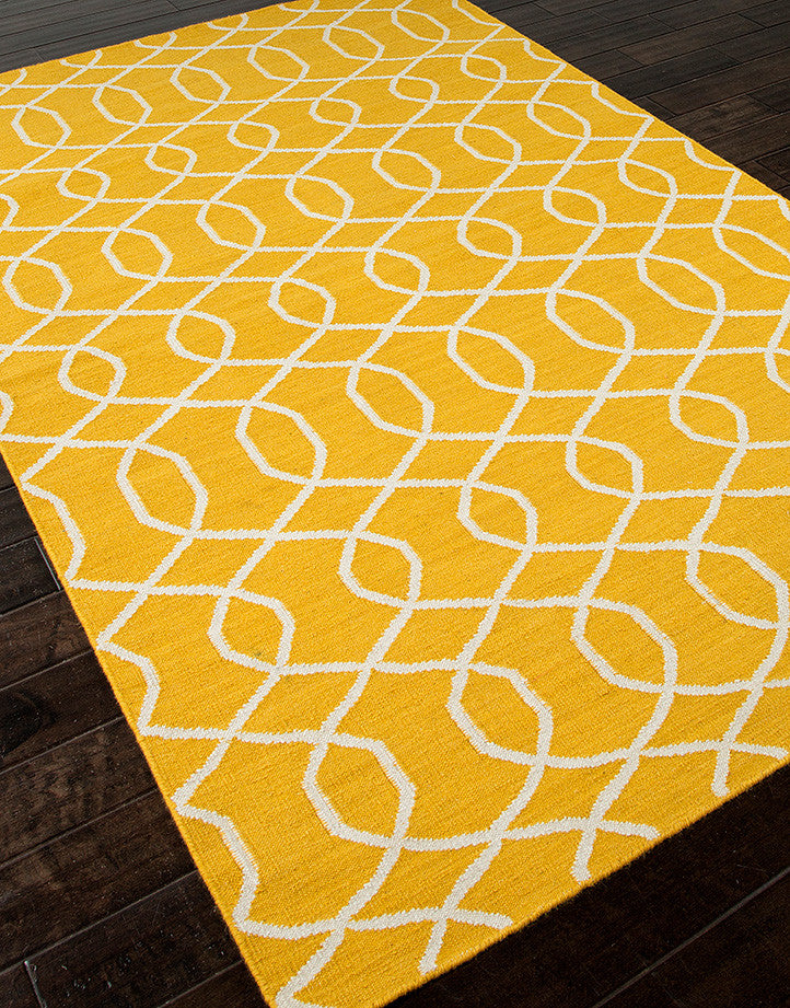 Urban Bungalow Sabrine Mango/White Area Rug