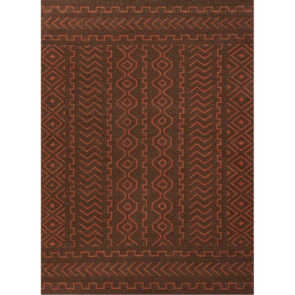 Urban Bungalow Doha Dark Chocolate/Merlot Red Area Rug