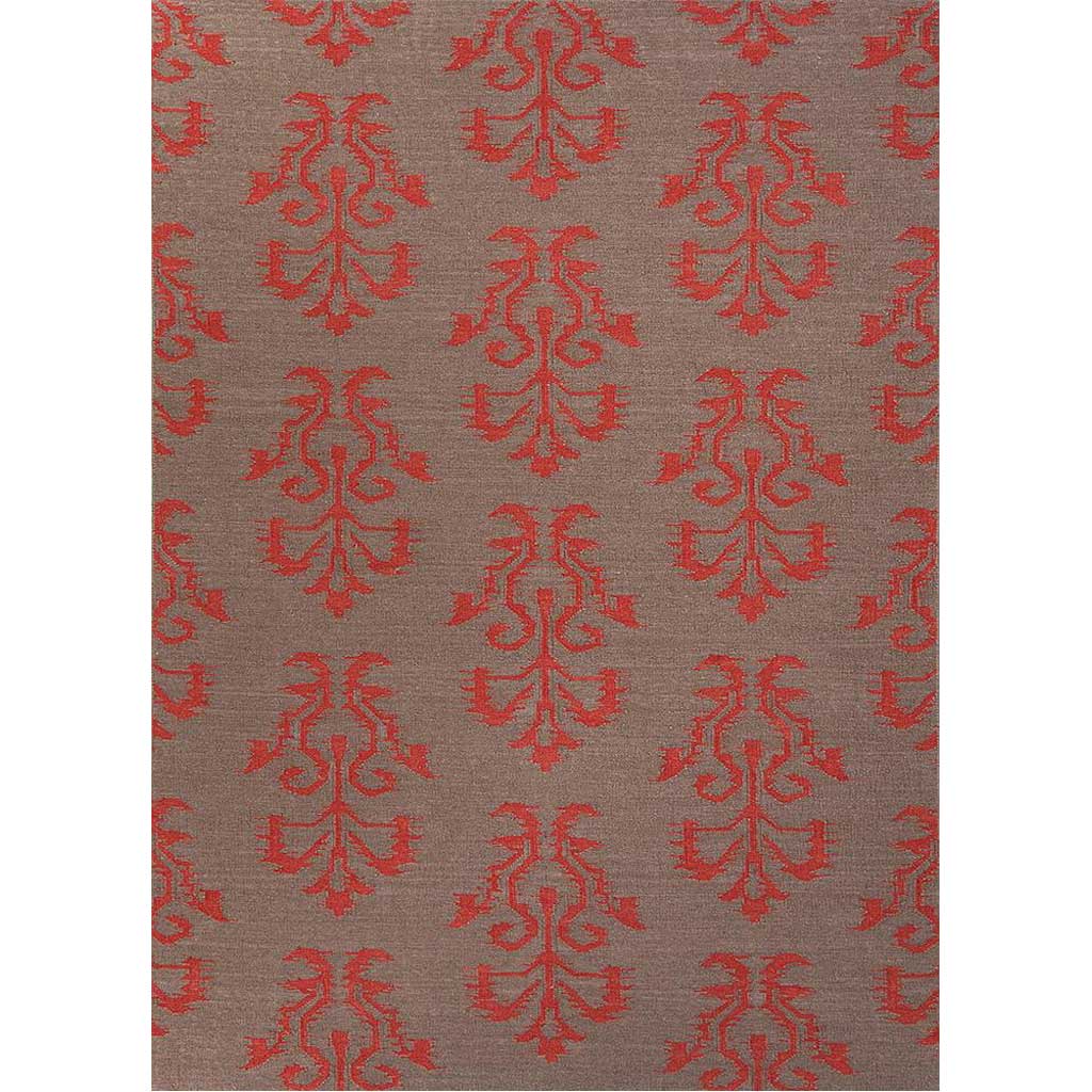 Urban Bungalow Khalid Dark Gray/Chili Pepper Area Rug