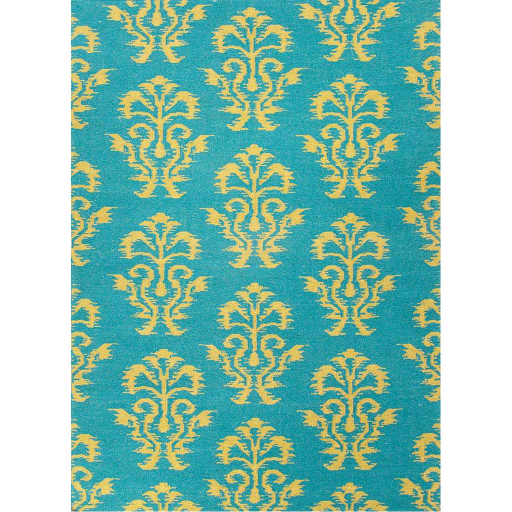 Urban Bungalow Khalid Deep Lake/Ecru Olive Area Rug
