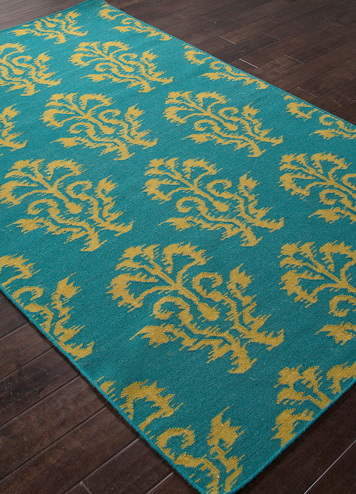 Urban Bungalow Khalid Deep Lake/Ecru Olive Area Rug